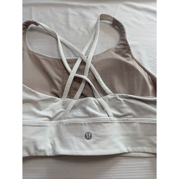 Lululemon Energy White Sports Bra Size 12 - Picture 2 of 5